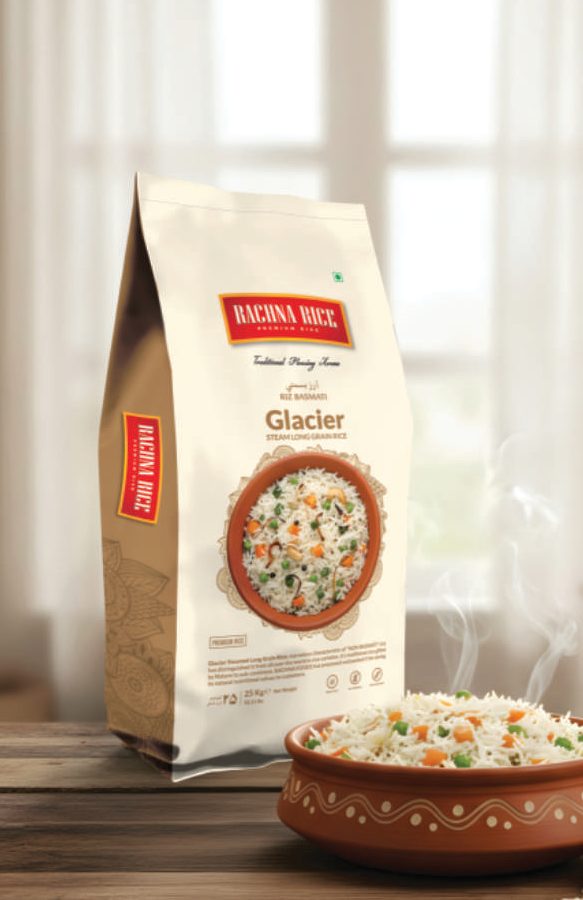 Glacier steamed non-basmati rice pack