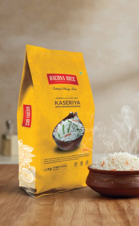 Kaseriya white premium basmati rice pack